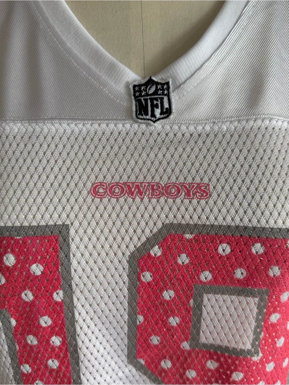NFL Women’s Dallas Cowboys pink and white jersey - Picture 4 of 6